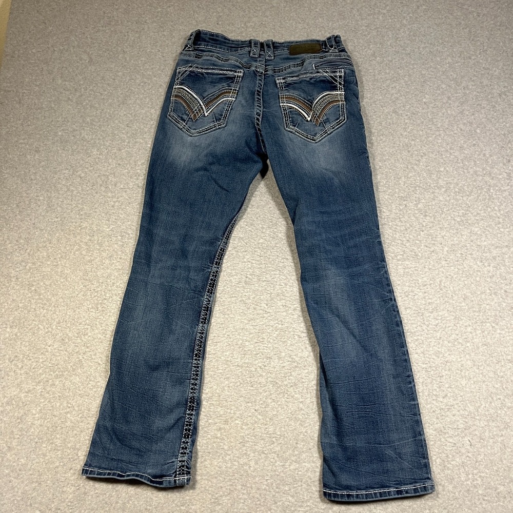 Buckle Black Jeans Mens 30x30 (Fit 30x29) Blue Slim Bootcut Stretch Cowboy Denim - Picture 8 of 13